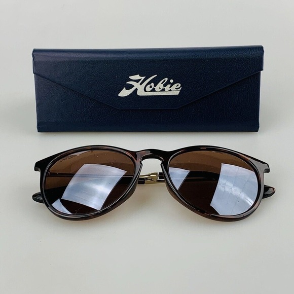 Hobie Sunglasses mod. Maywood Tortoise Brown Round Polarized Keyhole Gold + Case - Picture 8 of 11